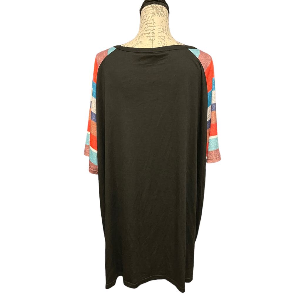 Bloomchic Plus Size Black Shirt Striped Shirt Size 30 - Picture 2 of 5